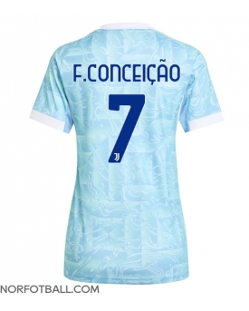 Billige Fotballdrakt Juventus Francisco Conceicao #7 Replika Bortedrakt Dame 2025-26 Kortermet